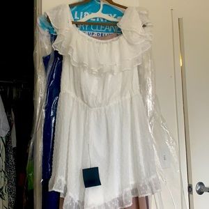 Brand new, never worn white romper from Lulus.